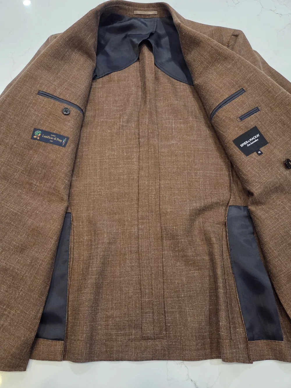 Spier & Mackay Brown Double-Breasted Sport Coat - Size 40 Contemporary